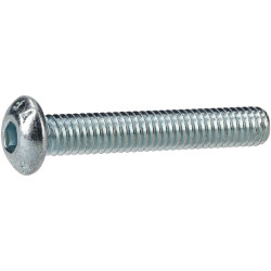 R-TECH 337340 M4 X 25 Hex Socket Button Screws Steel BZP - Pack Of 100