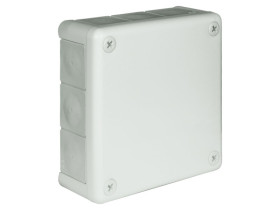 Puszka n/t 98x98x42mm IP55 12-wl dławnica gumowa biała VP 041-01 61.137 ELEKTRO-PLAST