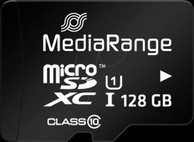 MR945 MicroSDXC-Card 128GB - MediaRange UHS-1 Class 10 - with Adapter