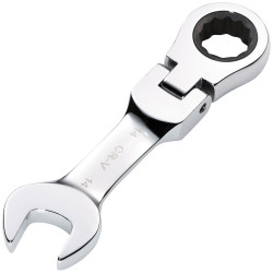 Draper 27970 HI-TORQ® Metric Stubby Flexi Head Ratchet Spanner 14mm
