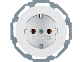 BERKER R.classic Gniazdo schuko samozaciski biały 47452089 HAGER