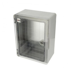 Obudowa standardowa ABS 250x330x140 z ocynkowaną płytą montażową (z przeźroczystymi drzwiami) 800.701.002 HOROZ