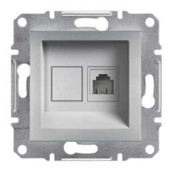 ASFORA Gniazdo telefoniczne bez ramki aluminium EPH4100161