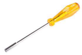 Wkrętak do nasadek, dł. ostrza: 225 mm, mat. łopatki: Stal stopowa, mat. uchwytu: Plastik, końcówka: Sześciokątna,