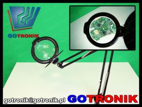 Lampa z lupą 5D + 36LED czarna średnica soczewki 6cali = 152mm