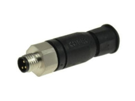 42-00001 wtyk prosty na przewód seria M12; 3 pin