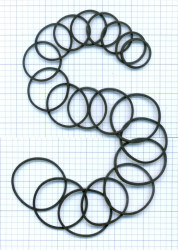 PASEK NAPĘDOWY 2,0MM X 2,0MM - RÓŻNE WYMIARY (ŚREDNICE 25-40MM DŁUGOŚCI ZŁOŻ. 40-65MM) ZESTAW OK. 20 SZTUK