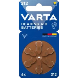 Zinc-air-button cell, PR41, 1.45 V, 24607, package with 6 pieces