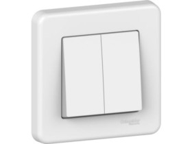 LEONA Wyłącznik podwójny świecznikowy biały LNA0300321 SCHNEIDER ELECTRIC