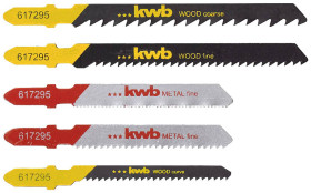 Zestaw brzeszczotów do wyrzynarki do drewna i metalu kwb 617295 5 szt.