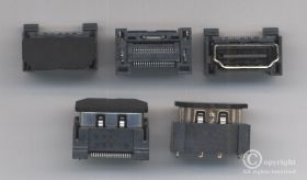 GNIAZDO HDMI TYP 2 PIONOWE QJ4119C-CFFB8-7F-Z EAG59023302 (5 SZTUK) (ZLHDMI GN-T2)