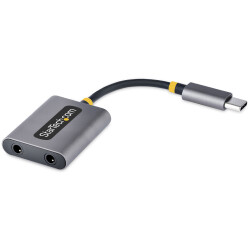 StarTech.com USBC-AUDIO-SPLITTER USB-C Headphone Splitter, USB Type C Dual Head