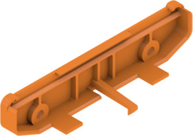 End plate, PA, (W x H x D) 27.2 x 108.2 x 23.8 mm, orange, 1185060000