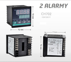 Regulator temperatury PID CH702 (72x72mm) 2 ALARMY