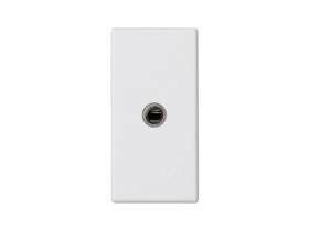 SIMON CONNECT Płytka K45/2 gniazda mini-jack 22,5x45mm + wkład zaciski śrubowe czysta biel K123B/9 KONTAKT SIMON