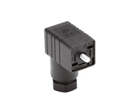 GDS 207 czarny, złącze żeńskie (gniazdo) 2+PE, rozstaw styków 9,4mm, dławik PG7 (4.5...6mm), śruba M3x28, HIRSCHMANN, 933 138-10