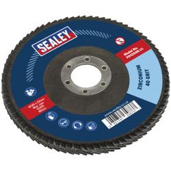 Sealey FD12540 Flap Disc Zirconium &#xD8;125mm &#xD8;22mm Bore 40Grit