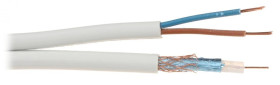 Kabel koncentryczny CCTV K-60+2x0.50 /100m/