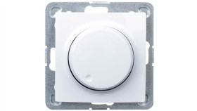 Impresja Ściemniacz Przyciskowo-Obrotowy /Żarowy I Halogenowy/ Biały Łp-8Y/M/00