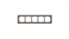 Deco Ramka Pięciokrotna Deco Pastel Matt Czekoladowy 49Dr-5