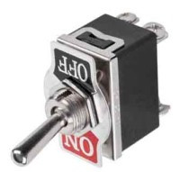 HEB6-8 Przełącznik hebelkowy dwusekcyjny (DPST) 6A/230VAC - zaciski śrubowe ON-OFF