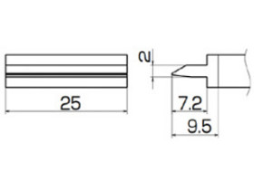 Grot szpatuła 25mm JV-TP11 do stacji iSolder-40 PT AOYUE T12