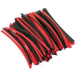 Sealey HST200BR Heat Shrink Tubing Black &amp; Red 200mm 100pc