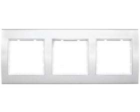 Berker B.3 Ramka potrójna alu/śnieżnobiały 10133904