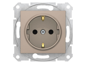 SEDNA Gniazdo pojedyncze z uziemieniem schuko satyna SDN3000168 SCHNEIDER ELECTRIC