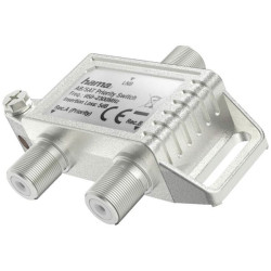 Hama 205232 SAT splitter 1-way white for satellite signal distribution