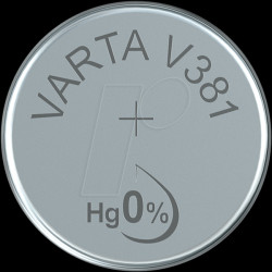 381101111 VARTA silver oxide button cell, 45 mAh, 11,6 x 2,1 mm