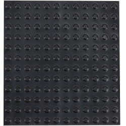 R-TECH 310016 PU Round Protective Feet &#xD8;8.0 x 3.0 - Black - Sheet 144