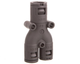 Rozdzielacz Y do węży osłonowych SILVYN KLICK-Y TPE 2x7/1x9 szary 61801090 /10szt./