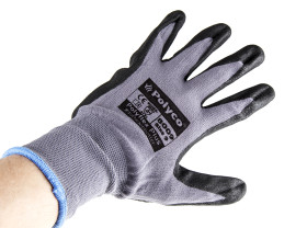 Rękawice robocze rozmiar: 9 materiał: Nitryl zerwanie: 2 ścieranie: 4 zastosowanie: Prace mechaniczne