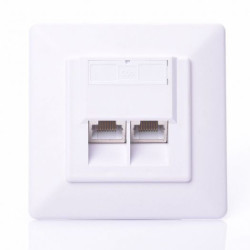 GNIAZDO PODTYNKOWE 2xRJ45 FTP KAT.5E 80x80mm D-LAN