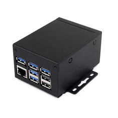 Przemysłowa metalowa obudowa dla Raspberry Pi 5/5B,duża przestrzeń,osłona ochronna,kompatybilna z płytką rozszerzającą,ulepszona