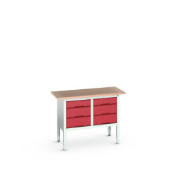 Stół warsztatowy szer. 600mm maks. obciążenie: 75kg Stół do przechowywania Stal dł. 1250mm wys. 930mm