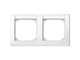 MERTEN M-SMART Ramka 2 podwójna pozioma z polem opisowym biały polarny MTN471219 SCHNEIDER ELECTRIC