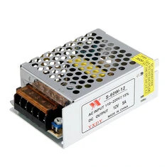 Geekcreit® Zasilacz impulsowy 100-240V na 12V 5A 60W moduł sterownika Taśma LED