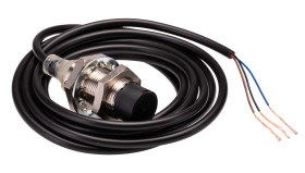 Czujnik zbliżeniowy M18 Indukcyjny 16 mm Omron Niewpuszczany 12 → 24 V DC długość 56mm Gwintowany