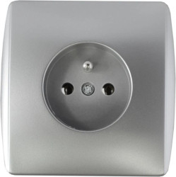 KOS1 Gniazdo pojedyncze z/u aluminium 114032