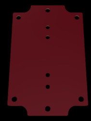 Mounting plate, hard paper, (L x W x H) 110 x 70 x 1.5 mm, natural, for M/T 215/216/226/230, EM/ET 215, 22000400