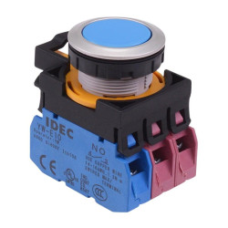 CW4B-M1E12S Blue Metallic Momentary Push Button Switch 1NO-2NC IP65 IDEC