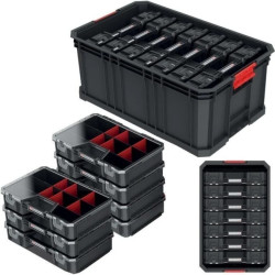 Pojemnik, skrzynka narzędziowa z organizerami 7 sztuk 520x329x210mm Kistenberg MODULAR SOLUTION 20R