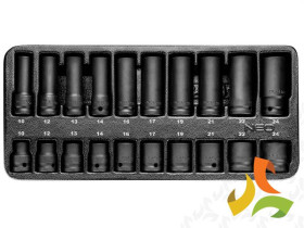 Zestaw narzędzi nasadki udarowe 1/2" 10-24 mm wkładka do wózka narzędziowego 84-241 NEO TOOLS