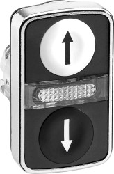 Przycisk, IP66, IP67, IP69K, kolor: Czarny/biały, Schneider Electric, ZB4