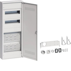 Rozdzielnica hybrydowa natynkowa 24 moduły 5-rzędowa 2x płyta 1x gniazdo drzwi plastikowe Volta VA602WWH