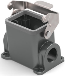 Housing, size HB6, die-cast aluminum, M20, angled, clip locking, IP65, T1610062120-000