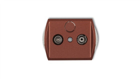 Trend Gniazdo Antenowe Rtv Przelotowe 9Db Brązowy Metalik 9G9p