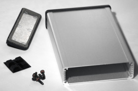 Aluminum RF enclosure, (L x W x H) 160 x 104 x 32 mm, natural, IP54, 1457L1602E